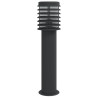 Lampa ogrodowa na słupku, czarna, 60 cm, stal nierdzewna