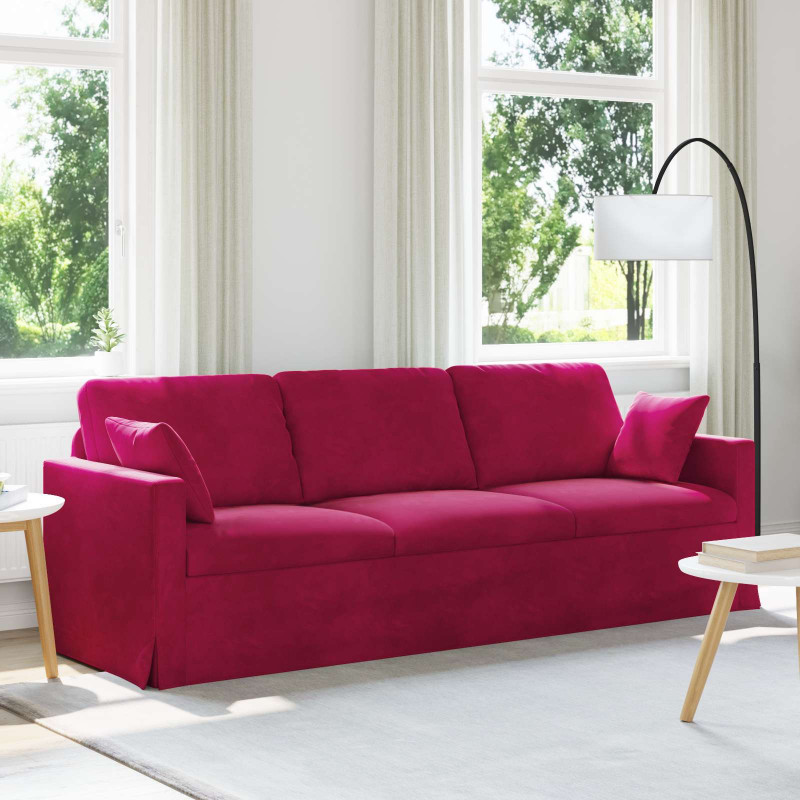 Sofa Czerwone wino 228 x 78 x 80 cm Aksamit