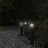 Lampa ogrodowa na słupku, czarna, 60 cm, stal nierdzewna