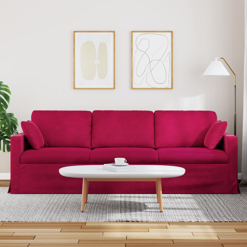 Sofa Czerwone wino 228 x 78 x 80 cm Aksamit