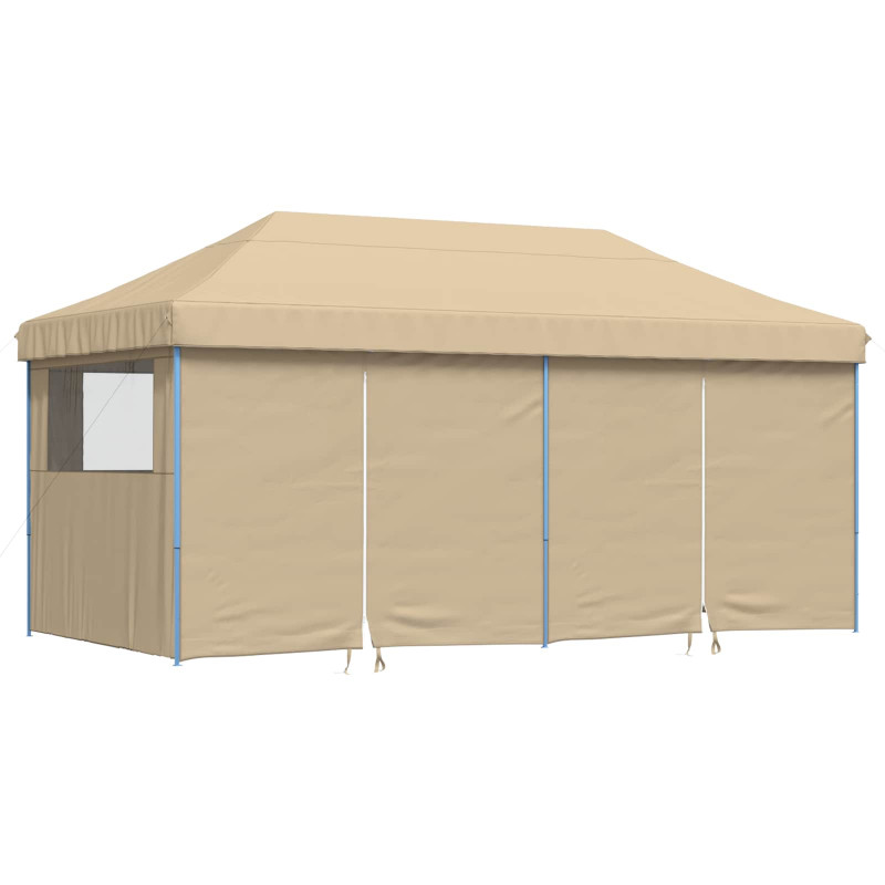 Namiot Imprezowy Beżowy 292 x 580 x 315 cm Materiał Oxford