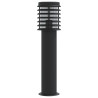 Lampa ogrodowa na słupku, czarna, 60 cm, stal nierdzewna