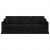 Sofa Czarny 228 x 78 x 80 cm Aksamit