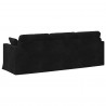 Sofa Czarny 228 x 78 x 80 cm Aksamit