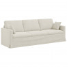 Sofa Kremowy 228 x 78 x 80 cm Aksamit