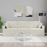 Sofa Kremowy 228 x 78 x 80 cm Aksamit