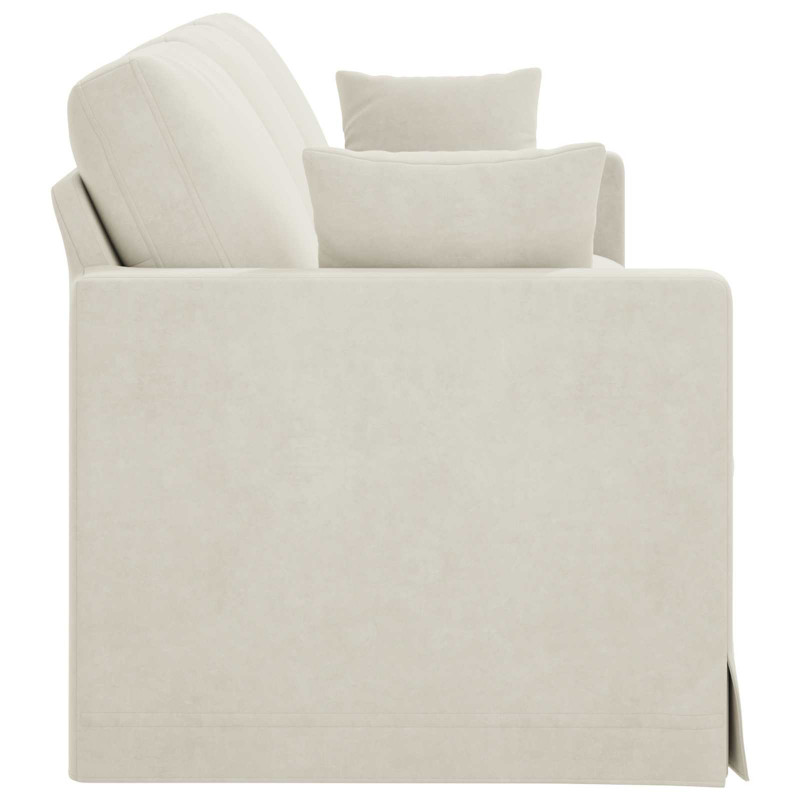 Sofa Kremowy 228 x 78 x 80 cm Aksamit