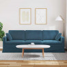 Sofa Niebieski 228 x 78 x 80 cm Aksamit