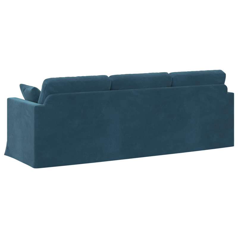 Sofa Niebieski 228 x 78 x 80 cm Aksamit