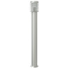 Lampy ogrodowe na słupku, z czujnikiem, 3 szt., srebrne, 110 cm
