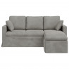 Sofa Jasnoszary 198 x 134 x 80 cm Aksamit