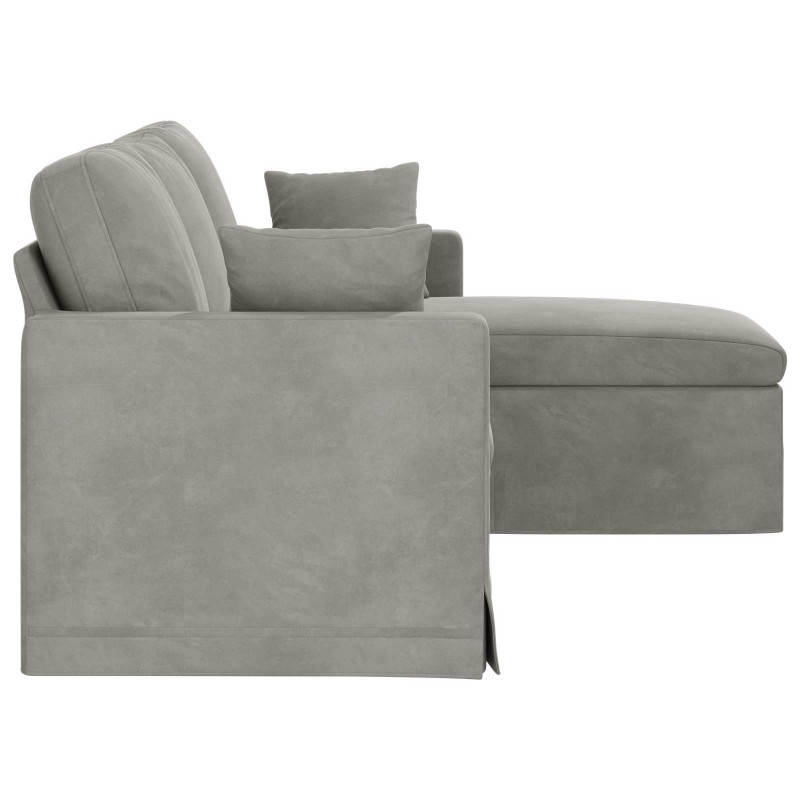 Sofa Jasnoszary 198 x 134 x 80 cm Aksamit
