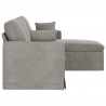 Sofa Jasnoszary 198 x 134 x 80 cm Aksamit