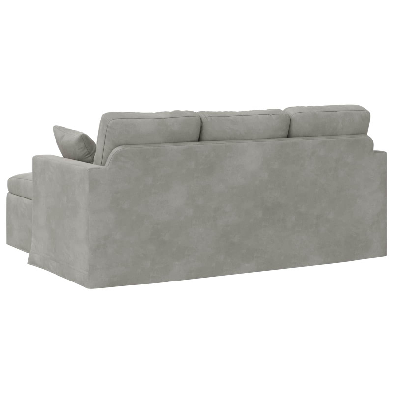 Sofa Jasnoszary 198 x 134 x 80 cm Aksamit
