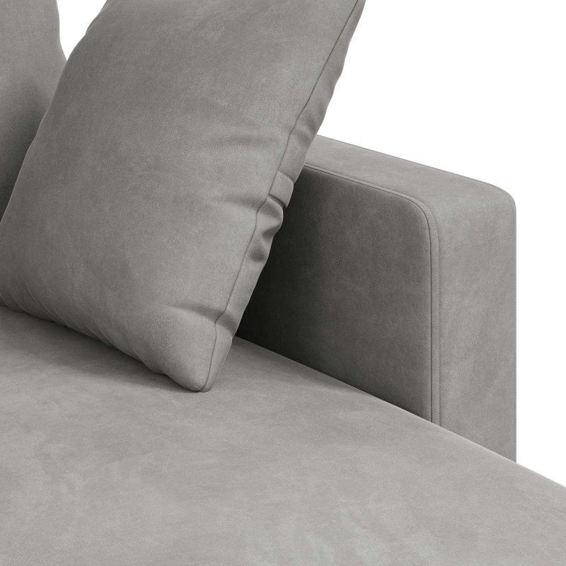 Sofa Jasnoszary 198 x 134 x 80 cm Aksamit