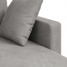 Sofa Jasnoszary 198 x 134 x 80 cm Aksamit