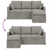 Sofa Jasnoszary 198 x 134 x 80 cm Aksamit