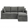 Sofa Ciemnoszary 198 x 134 x 80 cm Aksamit