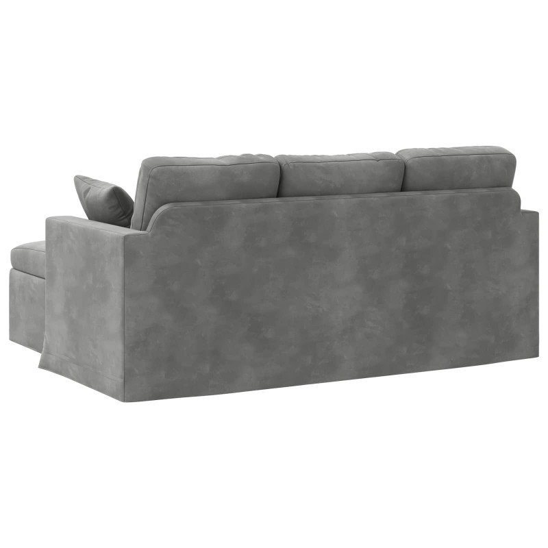 Sofa Ciemnoszary 198 x 134 x 80 cm Aksamit