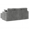 Sofa Ciemnoszary 198 x 134 x 80 cm Aksamit