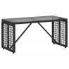 Stół na Zewnątrz Czarny 80 x 40 x 40 cm Rattan PE i Szkło