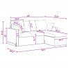 Sofa Ciemnoszary 198 x 134 x 80 cm Aksamit