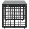 Stół na Zewnątrz Czarny 80 x 40 x 40 cm Rattan PE i Szkło