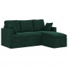 Sofa Ciemna zieleń 198 x 134 x 80 cm Aksamit