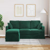 Sofa Ciemna zieleń 198 x 134 x 80 cm Aksamit