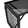 Stół na Zewnątrz Czarny 80 x 40 x 40 cm Rattan PE i Szkło