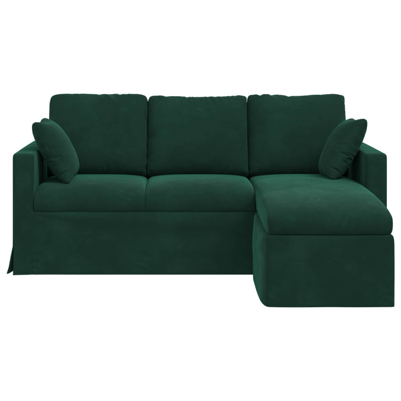 Sofa Ciemna zieleń 198 x 134 x 80 cm Aksamit