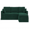 Sofa Ciemna zieleń 198 x 134 x 80 cm Aksamit