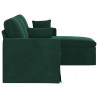 Sofa Ciemna zieleń 198 x 134 x 80 cm Aksamit