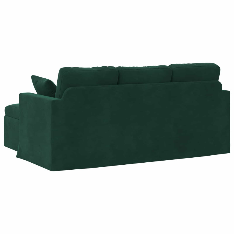 Sofa Ciemna zieleń 198 x 134 x 80 cm Aksamit