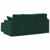 Sofa Ciemna zieleń 198 x 134 x 80 cm Aksamit