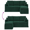Sofa Ciemna zieleń 198 x 134 x 80 cm Aksamit