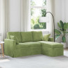 Sofa Jasnozielony 198 x 134 x 80 cm Aksamit