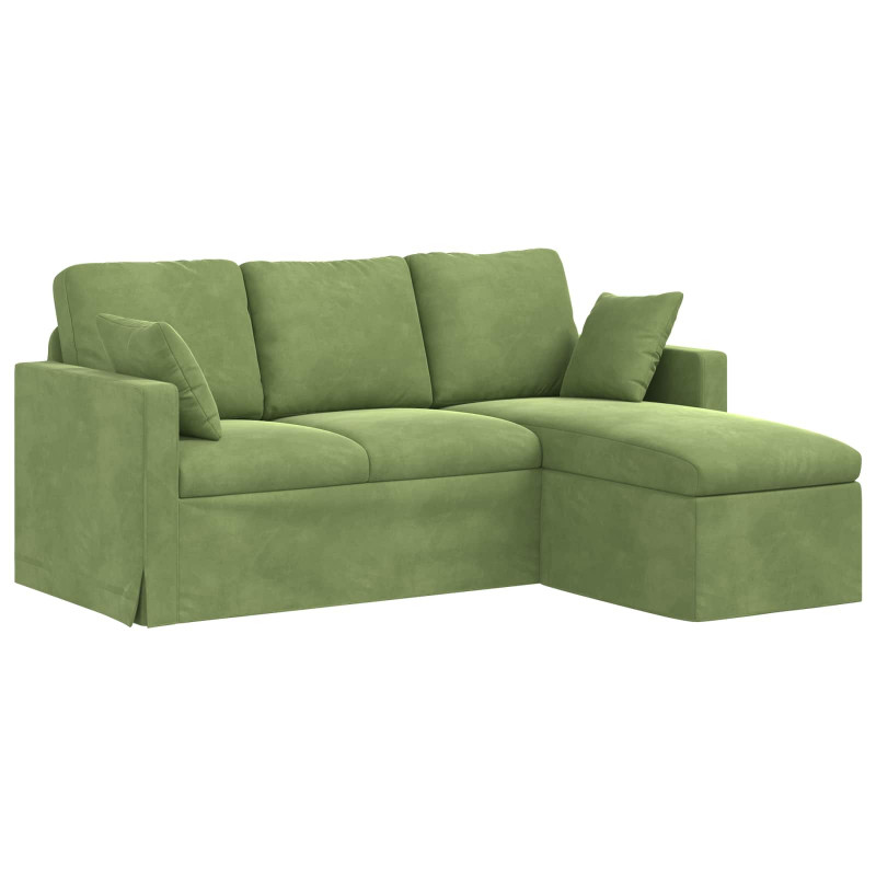 Sofa Jasnozielony 198 x 134 x 80 cm Aksamit