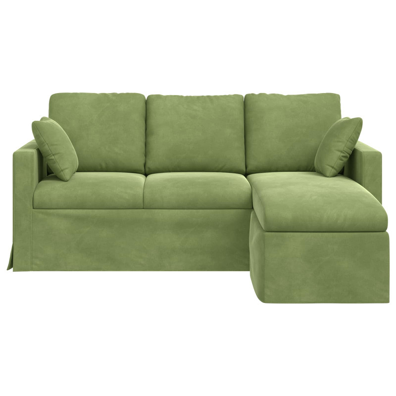 Sofa Jasnozielony 198 x 134 x 80 cm Aksamit