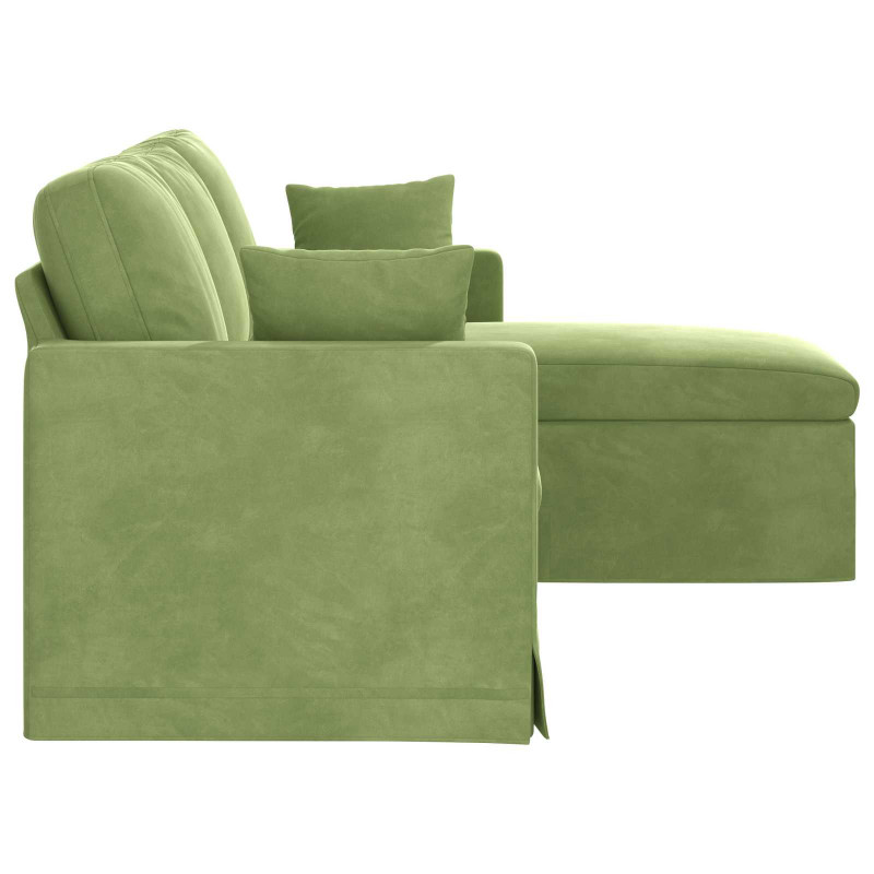 Sofa Jasnozielony 198 x 134 x 80 cm Aksamit