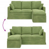 Sofa Jasnozielony 198 x 134 x 80 cm Aksamit