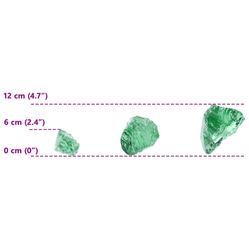 Kamienie Ogrodowe Jasnozielony 12 cm Szkło