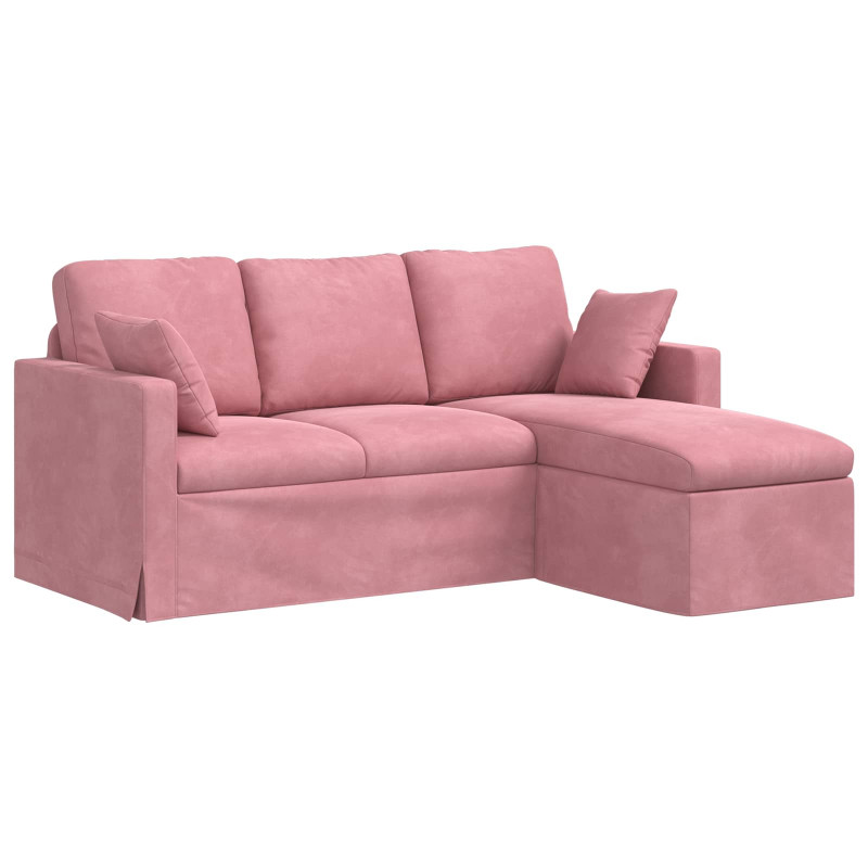 Sofa Różowy 198 x 134 x 80 cm Aksamit
