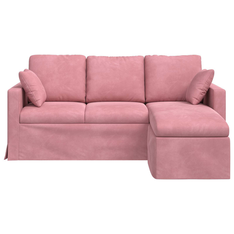 Sofa Różowy 198 x 134 x 80 cm Aksamit