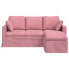 Sofa Różowy 198 x 134 x 80 cm Aksamit