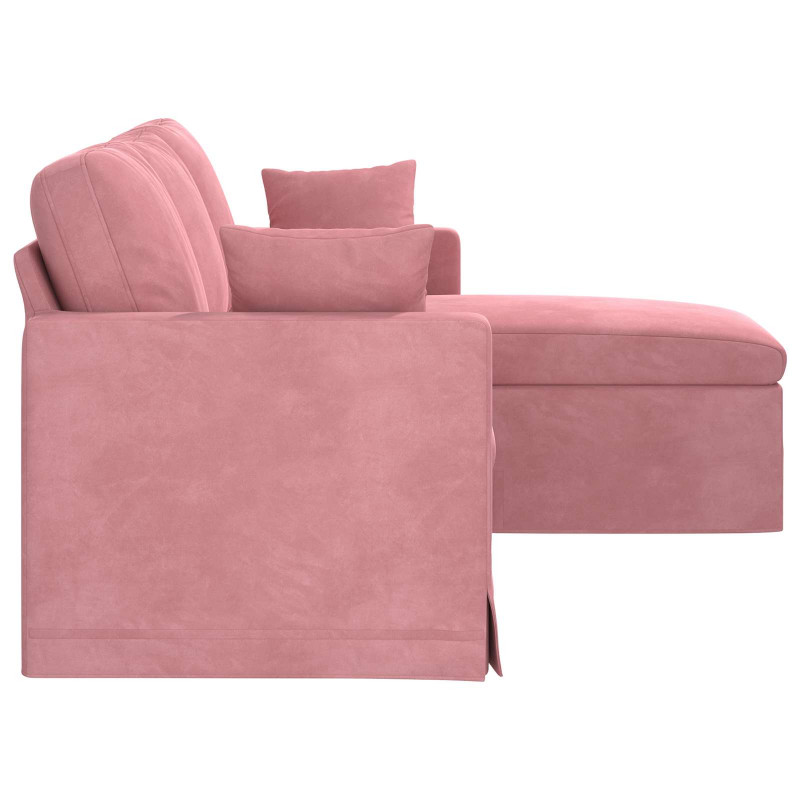 Sofa Różowy 198 x 134 x 80 cm Aksamit