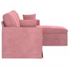 Sofa Różowy 198 x 134 x 80 cm Aksamit