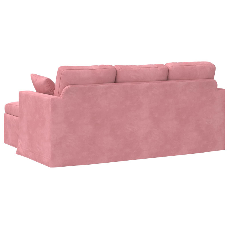 Sofa Różowy 198 x 134 x 80 cm Aksamit