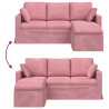Sofa Różowy 198 x 134 x 80 cm Aksamit