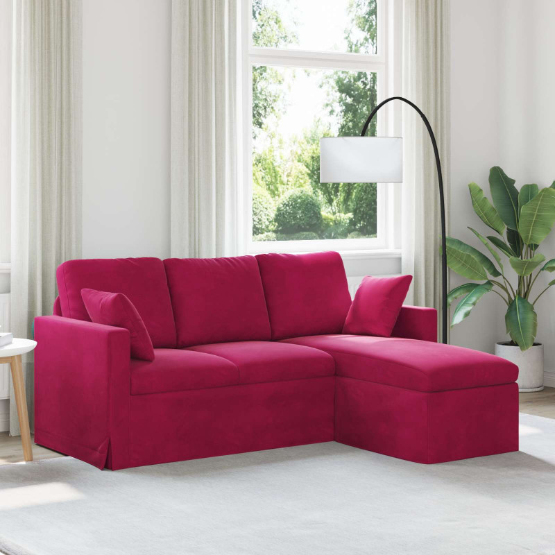 Sofa Czerwone wino 198 x 134 x 80 cm Aksamit